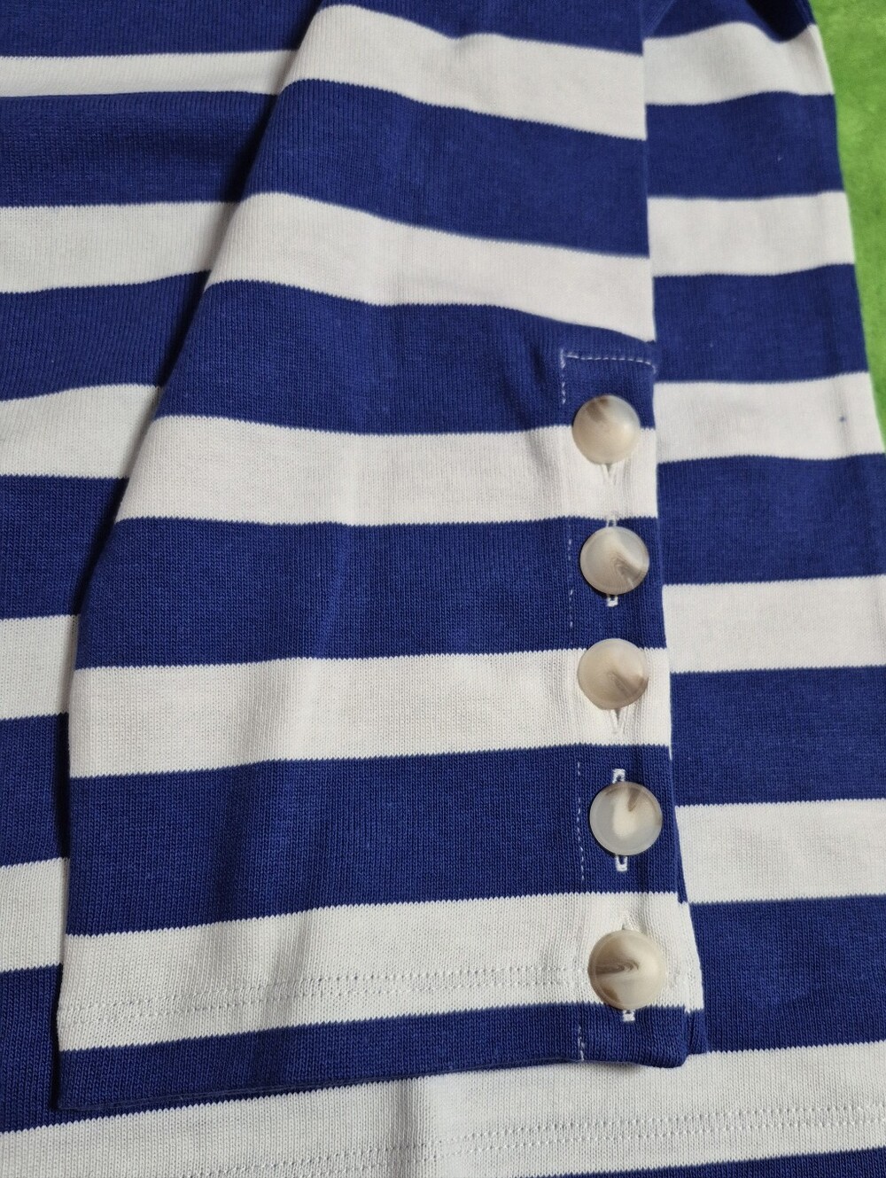 T-Shirt Sue (maxi stripes: white/ blue) - Picture 4 of 5
